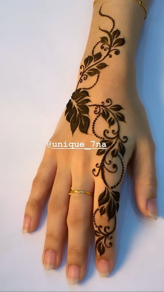 European henna design d