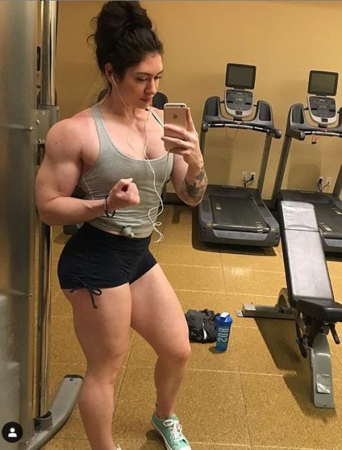 Natasha Aughey in gym