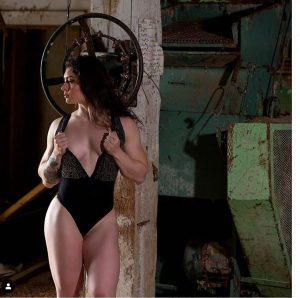 Natasha Aughey sexy pic in black dress