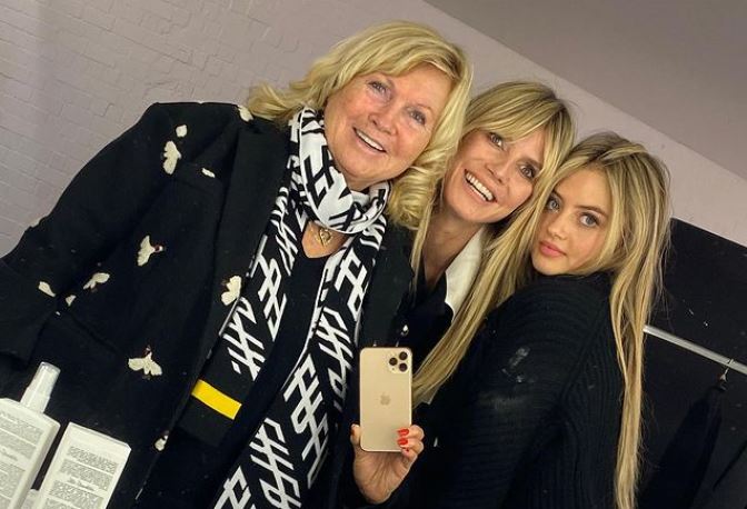 Heidi Klum with Mother Erna and Daughter Leni