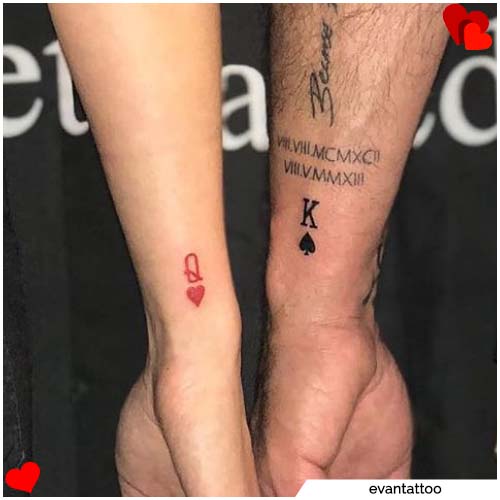King and Queen Playing Cards Symbol tattoos
