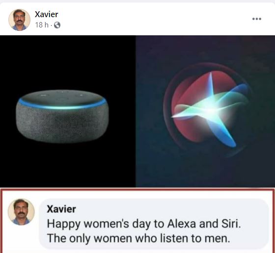 Xavier Funny reply on womens day
