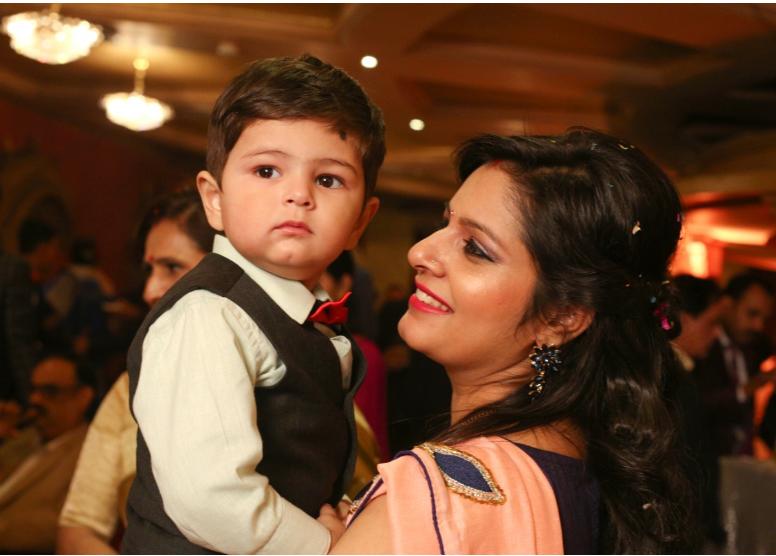 Megha Sharma and her son, Puraanjay