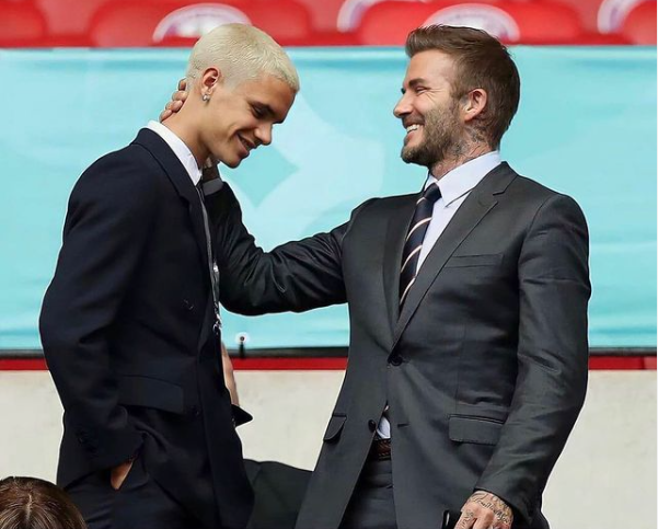 David Beckham with his son Romeo