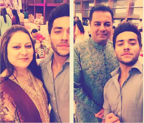 Arbaz seth merchant with his father aslam sekh merchant and his mom
