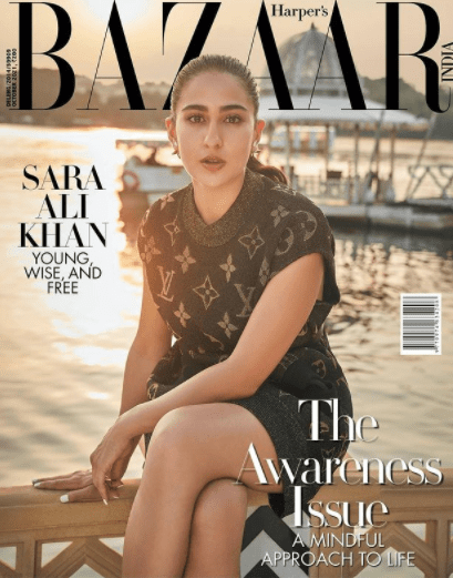 Sara Ali khaan on harpar bazaar india