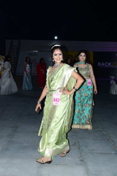 beautiful contestant in Dwarka fashion week
