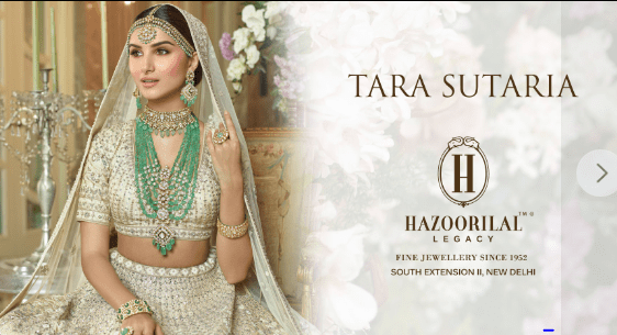 Indian Bollywood actress tara sutaria in at the pomotion poster of hazoorilal legacy