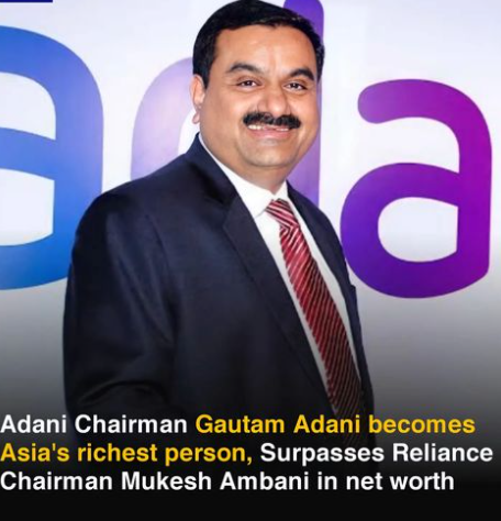 Gautam adani - asia richest person