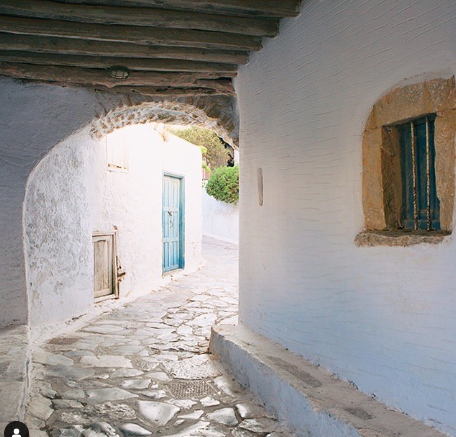 white painted house at greece island - amorgos