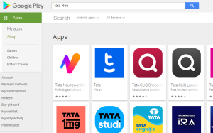 Google play store - tata neu download