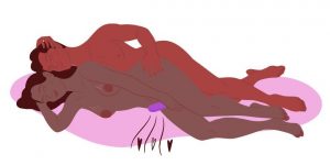 lay down behind sex pose
