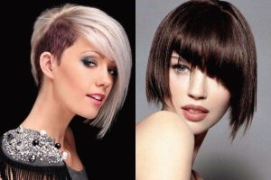 Asymmetry hairstyle for women