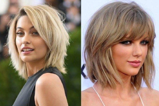 cascading caret hair style for short and middle length hair
