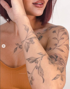 Flower Tattoos on full hand for girls