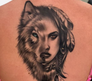 female wolf tattoos