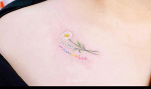 front side on breast tattoo ideas below the shoulder