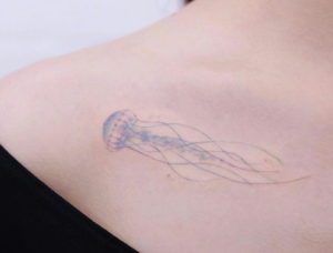jellyfish on below shoulder in front