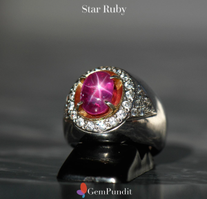 Beautiful star ruby ring