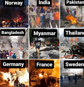 Dange in all countries by muslims
