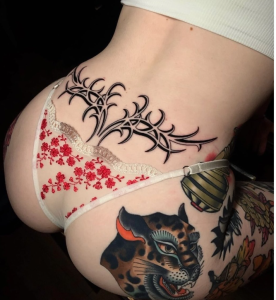 Ignorant style tattoos for ladies 9 - Ladies bum tattoo ideas