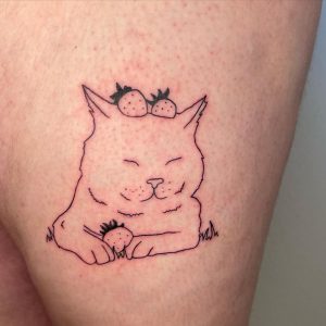 ignorant tattoo cat for girls