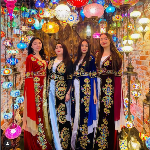Beautiful kazak girls removed burqa