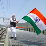 Pm narndera modi with flag