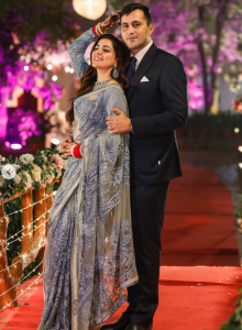 Rahul Nagal with her wife Sharddha Arya