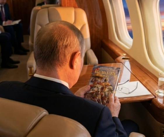 Russian Army Shares Image of President Putin Reading Bhagavad Gita