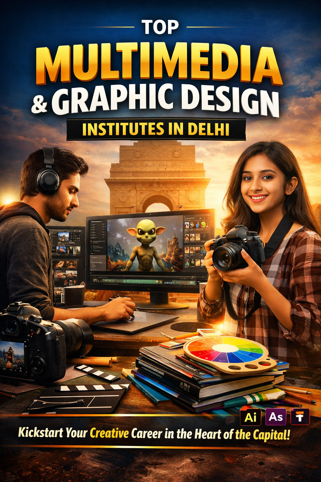 top multimedia institues in delhi