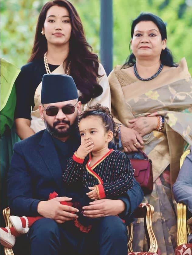 Nepal PM Balen Shah with his family