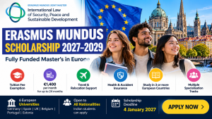Fully Funded EU Master Scholarship 2027: Erasmus Mundus ILSPSD Program Now Open 
