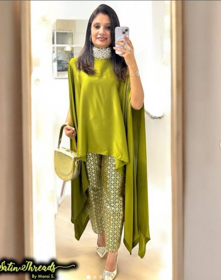Indo western dress for wedding occasion