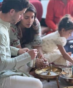 Priyanka Chopra Celebrates Dussehra with Nick Jonas and Daughter Malti Marie