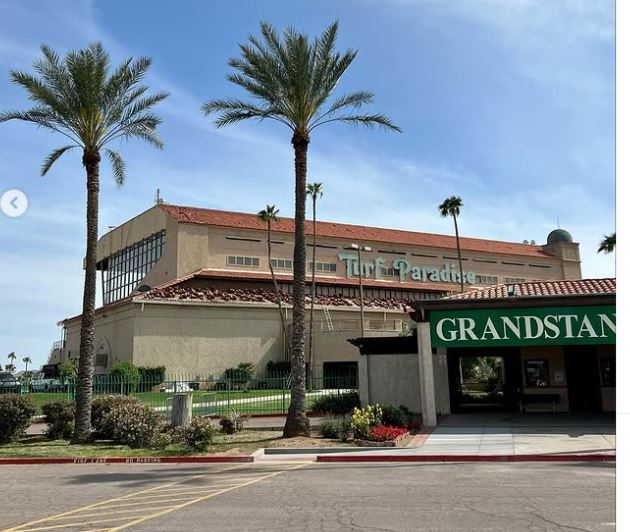 entrace of Turf Paradise at the backside of Seating area -