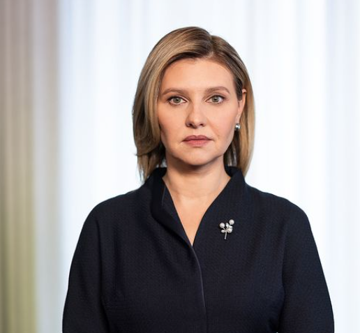 The First Lady of Ukraine Elena Zelenskaya