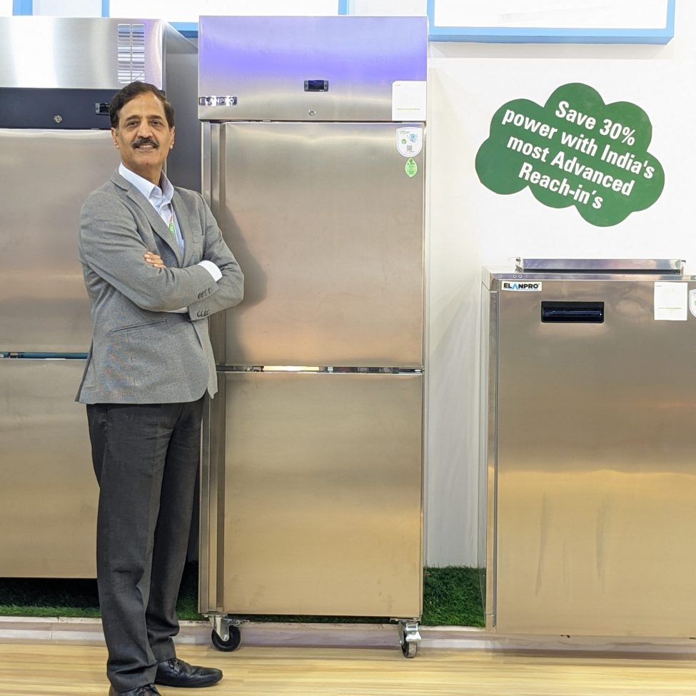 Mr. Sanjay Jain, Director, Elanpro with India's first Reach-in with Inverter Technology Compressor